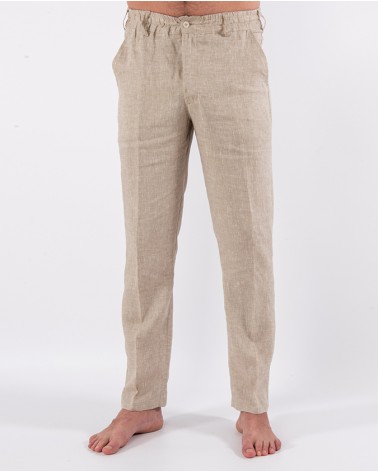 PANTALONE UOMO 100% LINO - VARI COLORI