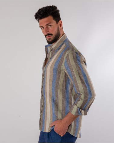 CAMICIA UOMO FASCIONE 100% LINO