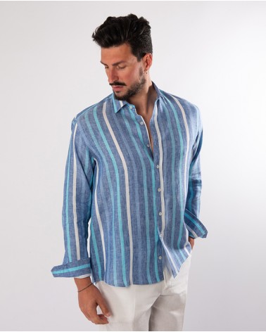 CAMICIA UOMO MULTIZOOM 100% LINO