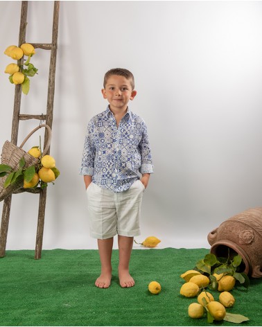 CAMICIA BAMBINO PETIT 100%LINO