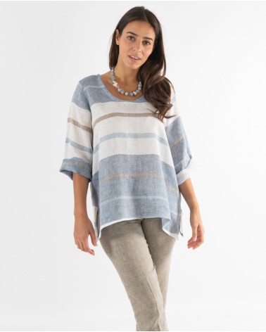 BLUSA MIDI 100% LINO