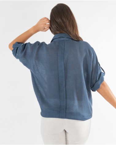CAMICIA NODO 100% LINO - 2 colori disponibili