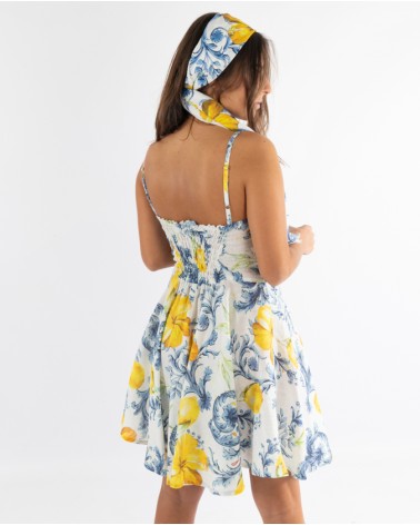 STOLA FANTASIA LIMONI 100% LINO