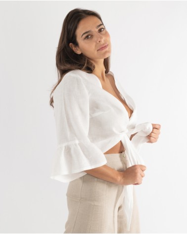 BOLERO NODO 100% LINO- 2 colori disponibili