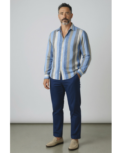 CAMICIA UOMO MANHATTAN 100% LINO