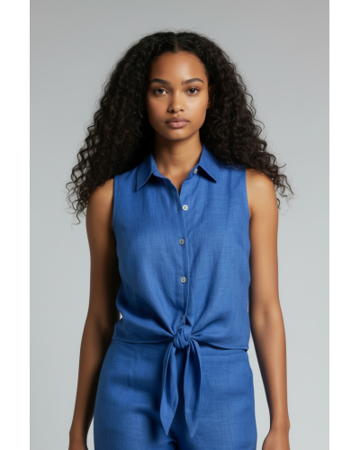 CAMICIA PENNY INDACO IN PURO LINO
